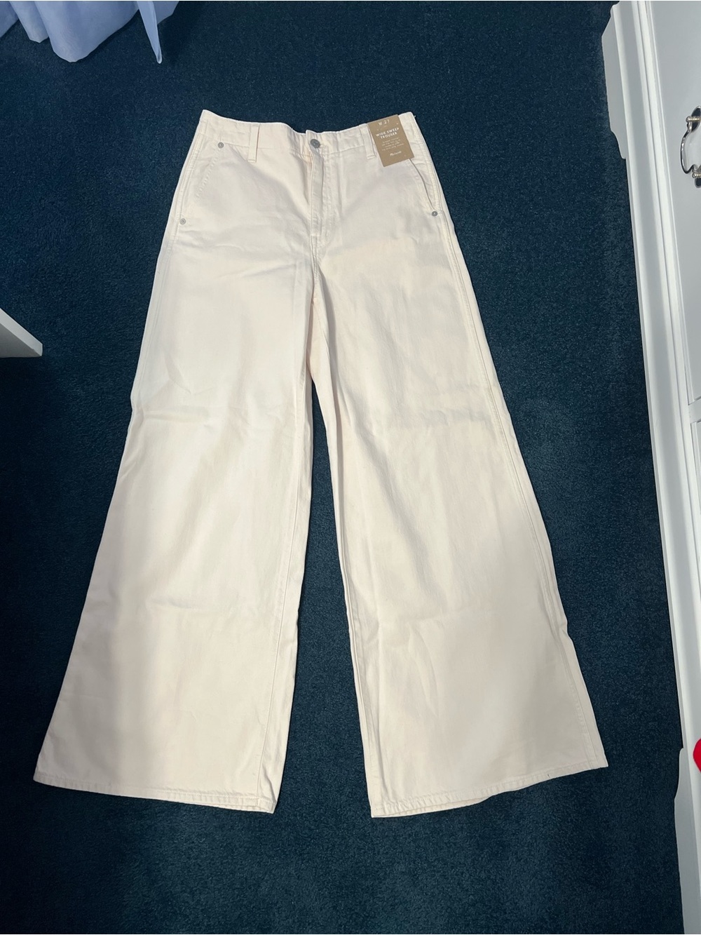 Madewell White Wide Sweep Trouser - Picture 4 of 6